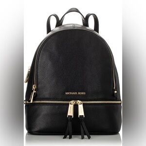 Michael Kors Backpack - Black w/ Gold Zippers
